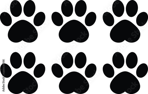  pet paw vector icon