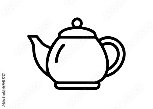 teapot icon isolated on white
