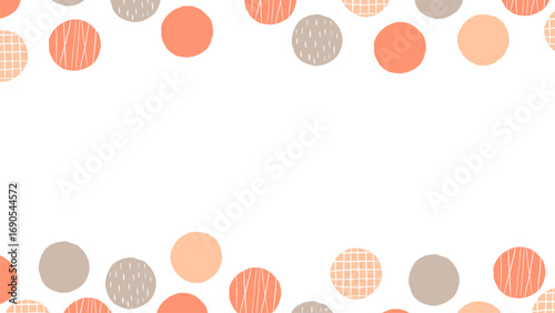 Colorful Circle Frame with Pastel Geometric Pattern for Presentation Slides