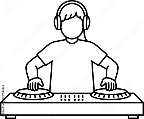 Wallpaper Mural DJ 흑백 Torontodigital.ca