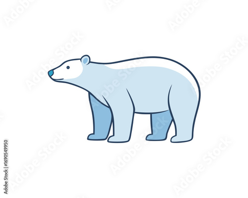 Polar Bear Flat Vector illustration design