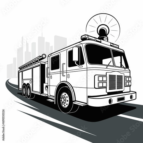 fire truck vector