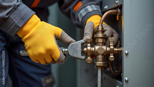 Certified Heating Technician Gas Line Furnace Installation