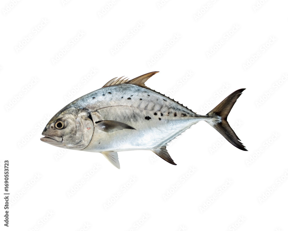 Fototapeta premium Jack Crevalle Fish Illustration PNG Transparent Background