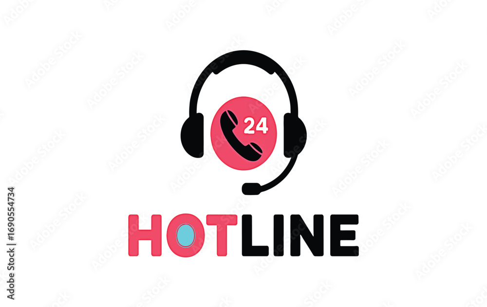 Obraz premium 24/7 Hotline Support Instant Help & Customer Service