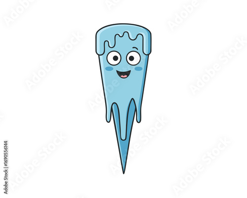 cartoon Icicle Flat Vector illustration design