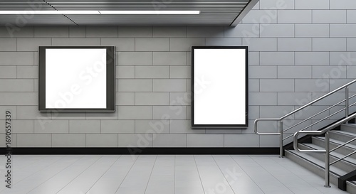 Subway Station Advertising Displays.