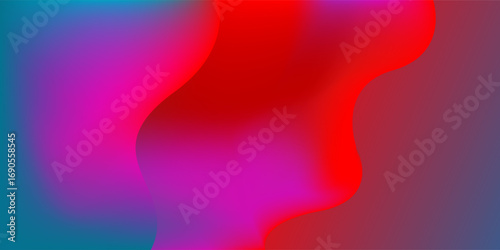 Colorful abstract background with gradient smooth wave lines. Modern vector design