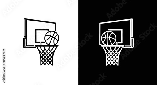 Slam dunk success with this modern basketball hoop design element