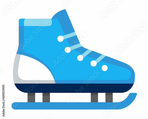 Ice Skating Shoes Flat Vector illustration design