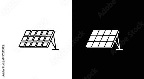 Modern solar panel icon representing clean energy solutions for the future