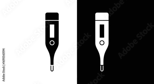 Dual digital thermometers in black and white offering health monitoring