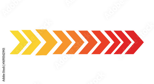 Dynamic progress arrow conveying vibrant forward motion, success and growth, ideal for business presentations