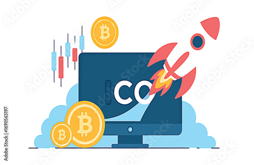 ICO Launch Rocket Takes Off with Bitcoin, Crypto Fundraising, and Investment Boom