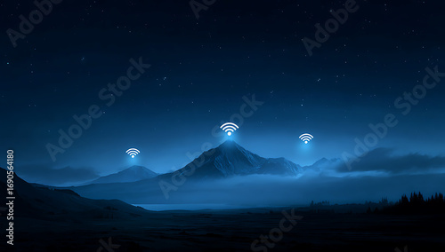 moon over the mountain