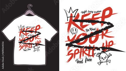 Motivational Streetwear Typography T-shirt Design	