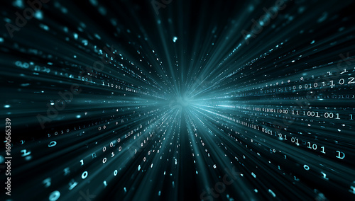 abstract blue background with rays