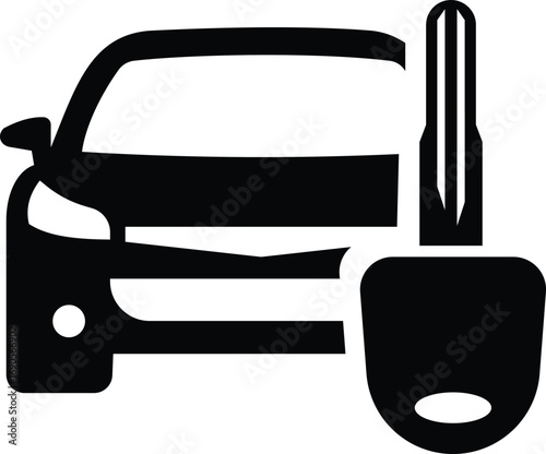 key car rent icon. rent car icon auto rent isolated on white background.Vector illustration