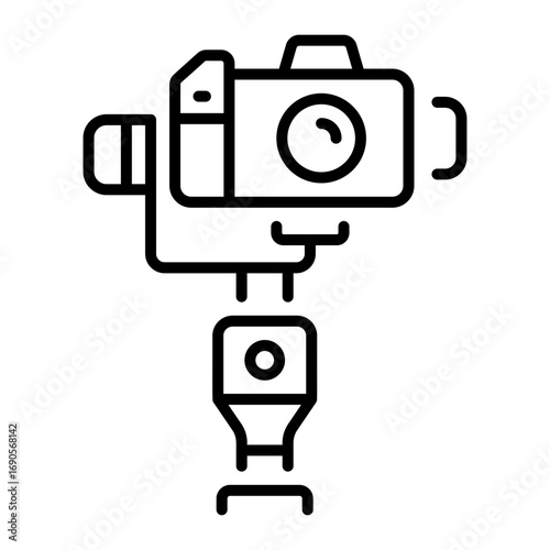 A line style icon showing a gimbal stabilizer