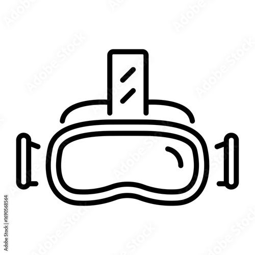 A line style icon representing a vr headset
