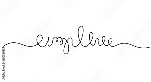 Elegant continuous line art design element for modern branding projects and creative minimalist designs