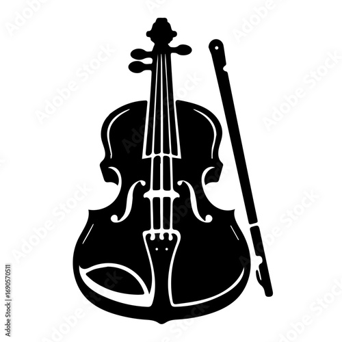 silhouette of violin
