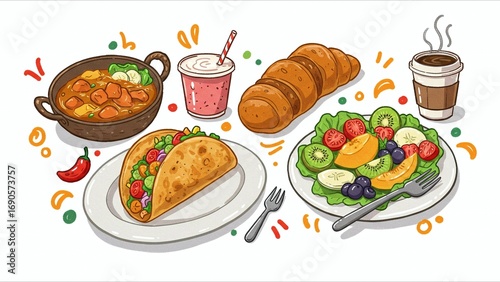 Illustrated International Cuisine Variety