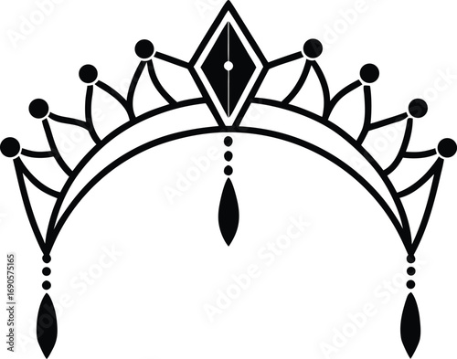 A golden crown vector is the symbol for a team's business success concept
