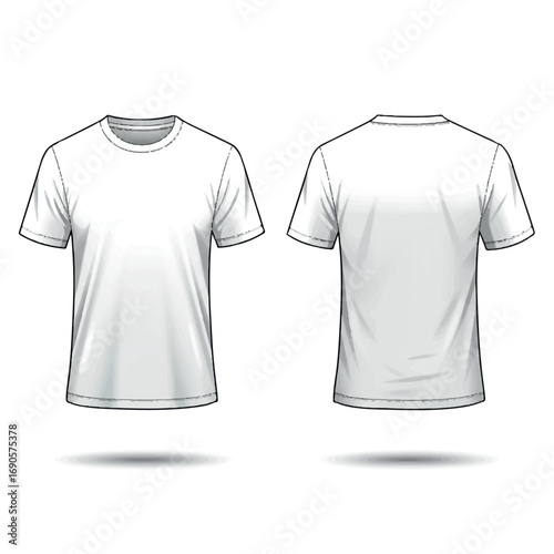 floating mockup Front & Back Views for Customizable Design, Clean, Minimalist Apparel Template