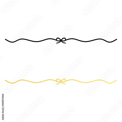 Minimalist ribbon bow decorative line – Minimal decorative accent for stationery, posters, and creative layouts.
