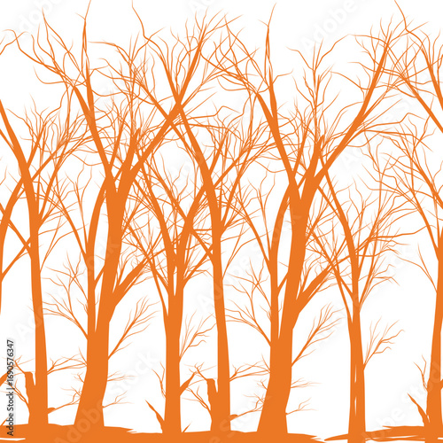 autumn tree silhouette