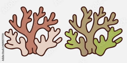 You've uploaded an image that appears to be a collection of coral silhouette illustrations. These silhouettes showcase a wide variety of coral shapes and structures, including branching corals, fan co