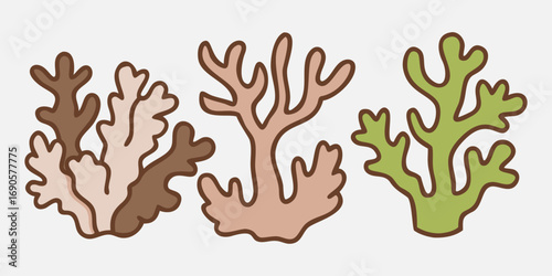 You've uploaded an image that appears to be a collection of coral silhouette illustrations. These silhouettes showcase a wide variety of coral shapes and structures, including branching corals, fan co