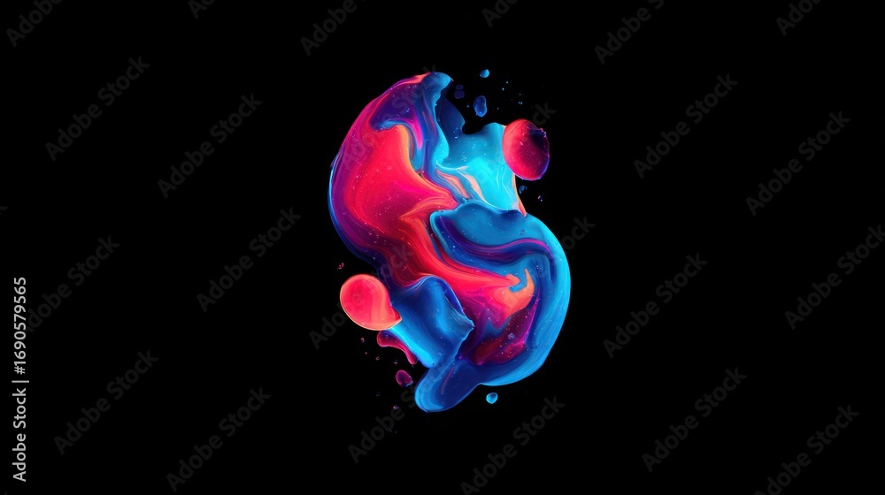 Obraz premium Abstract colorful liquid design