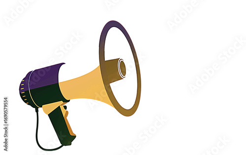 Powerful visual of a classic megaphone, representing vital health announcements, public awareness campaigns, and effective communication