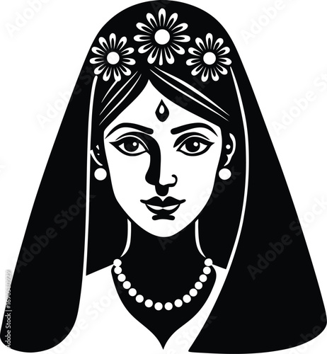 A captivating portrait of a girl with a luminous gaze