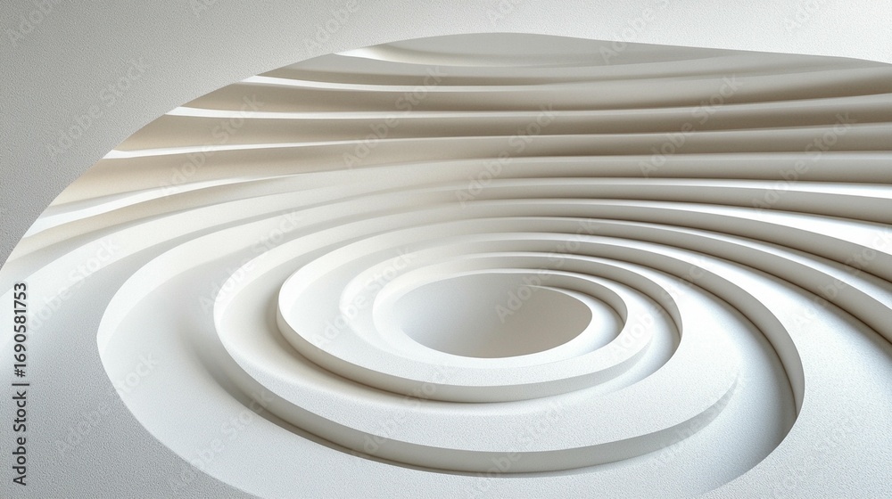 Obraz premium Abstract swirling white architectural design