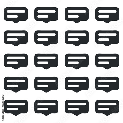 Minimalist Message Vector – Chat Bubble Text Icon