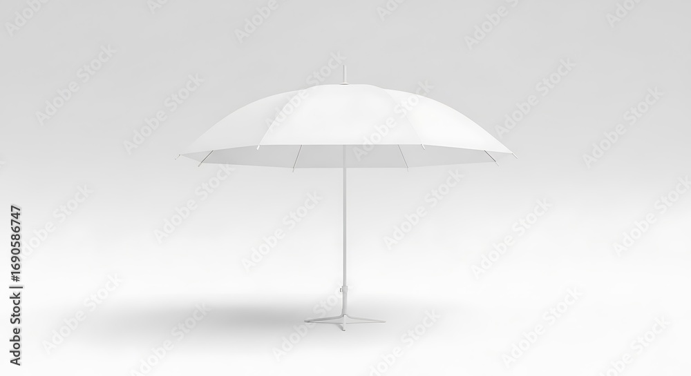 Obraz premium White Umbrella on White Background.
