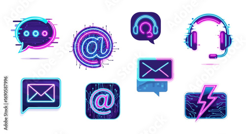 Essential Communication Technology Icons.