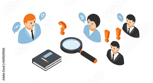 Isometric business discovery: teamwork, communication, problem solving, analysis
