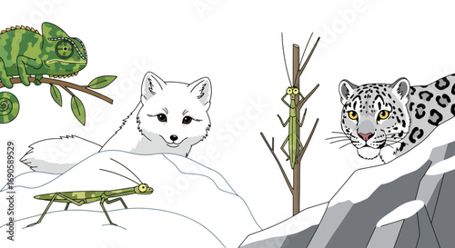 Diverse Animals in Various Habitats.