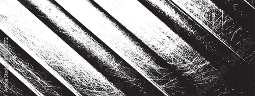 Parallel black lines with textured distressed surface creating dynamic diagonal abstract composition