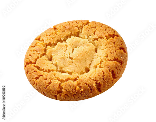 Wallpaper Mural Round, light-brown cookie with a slightly lighter center, showcasing a textured, craggy surface Torontodigital.ca