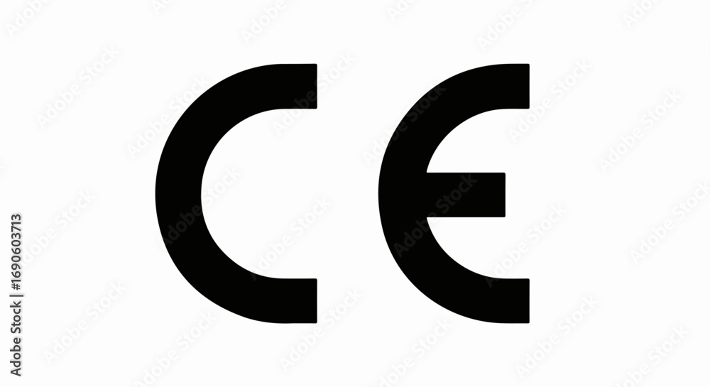CE Marking Symbol - Compliance and Safety Certification for Products. CE Marking Symbol - Compliance and Safety Certification for Products.