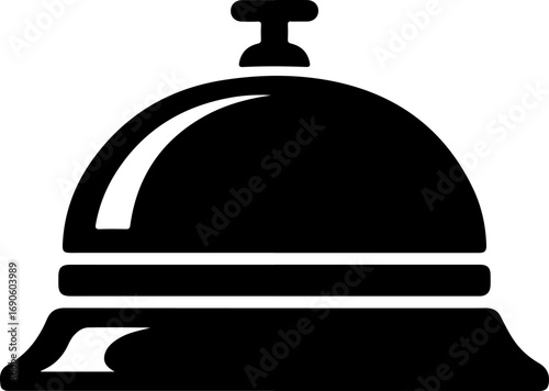 Hotel Service Bell silhouette vector illustration