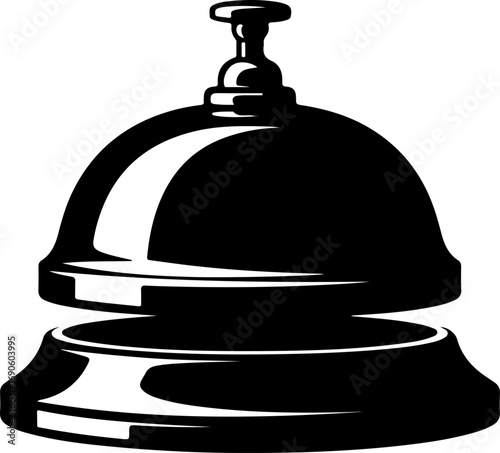 Hotel Service Bell silhouette vector illustration