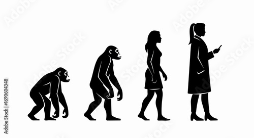 Human Evolution Through Time.