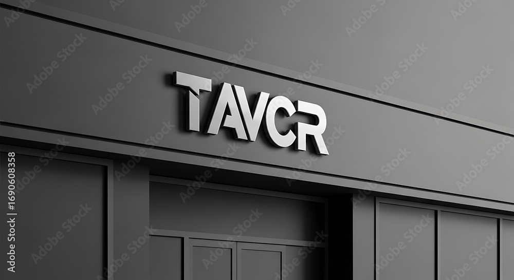 Obraz premium Tavcr Logo Design on a Building.