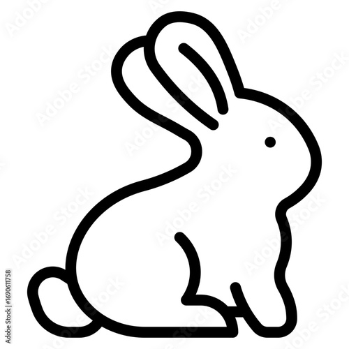 Rabbit free icon vector illustration